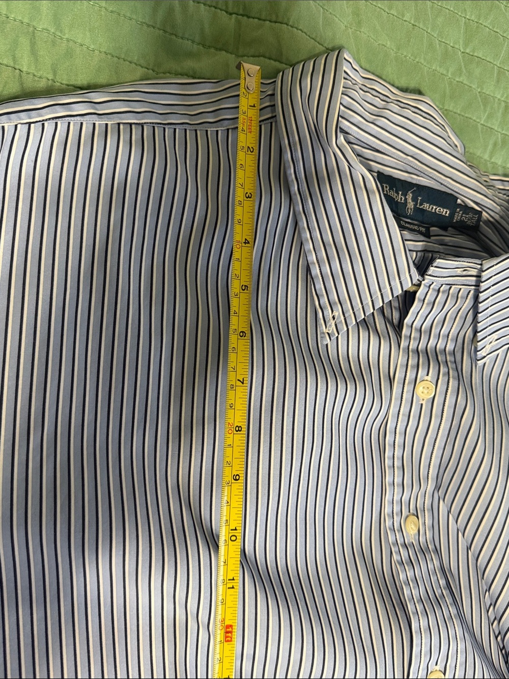 Ralph Lauren Blue & White Striped Button-Down Shirt - Picture 11 of 12